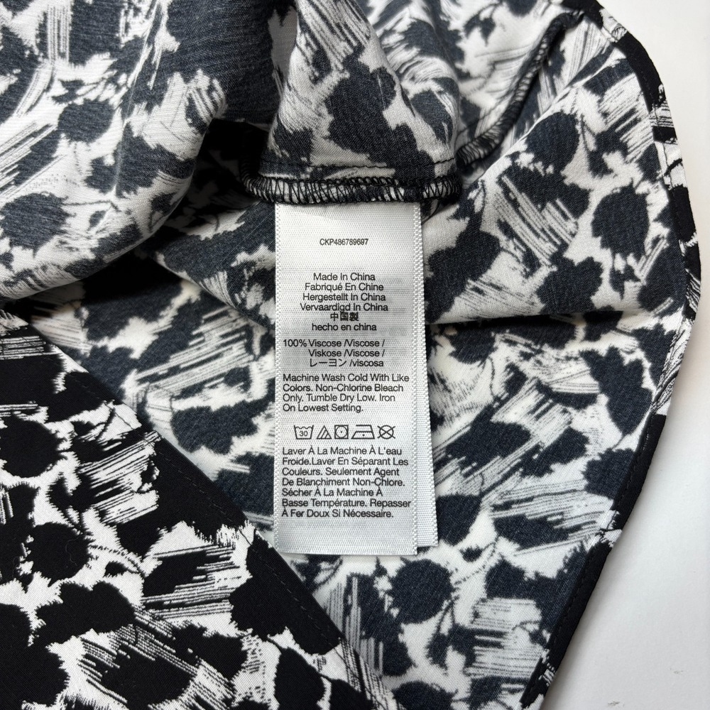 Madewell Cami 6 Black White Floral Crepe Sleeveless New - Picture 5 of 9